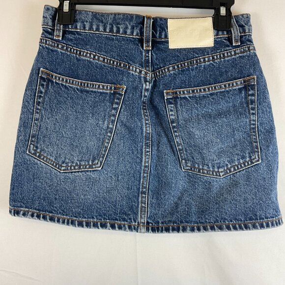 GRLFRND Mini Skirt Regular 26 Blue Denim Slits - Picture 5 of 9